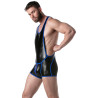 LEADER Body Singlet BRUT Noir-Bleu